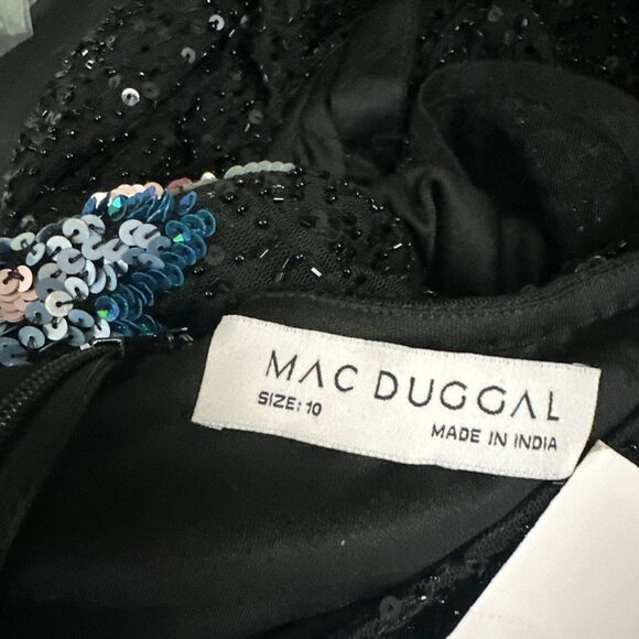NEW Mac Duggal [ 10 ] 5615 Long Sleeve Embellished Floral‎ High Neck Gown #Q1080 - Picture 5 of 13